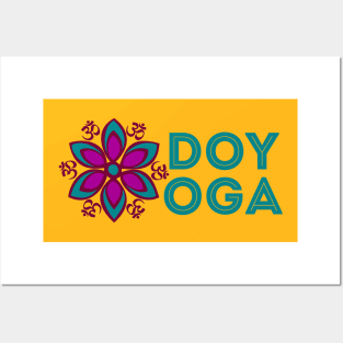 AUM Symbol, flower mandala and "DO YOGA" sign Posters and Art